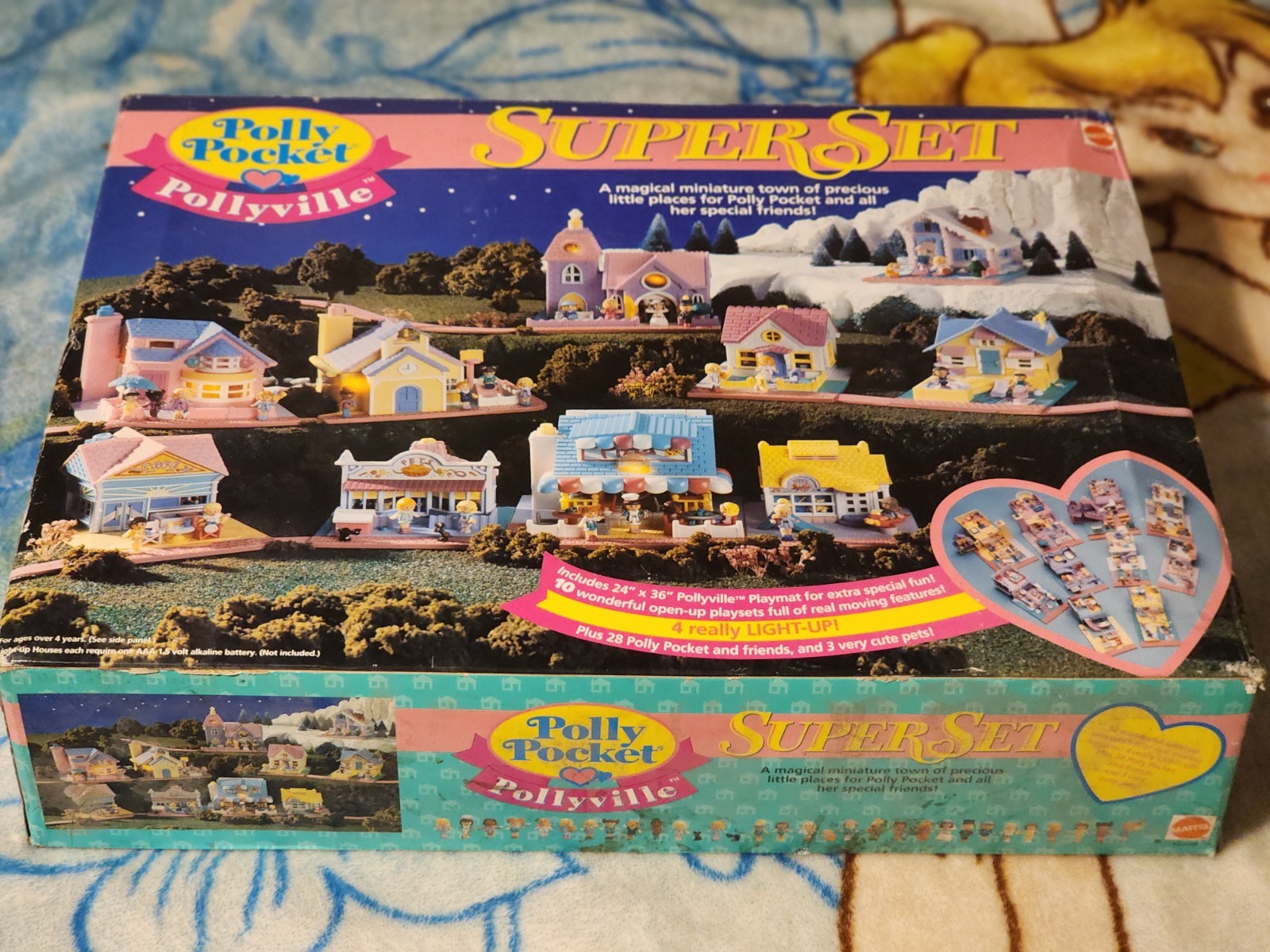 90’s Polly Pocket Pollyville Superset. Very Rare Box With Slight Wear