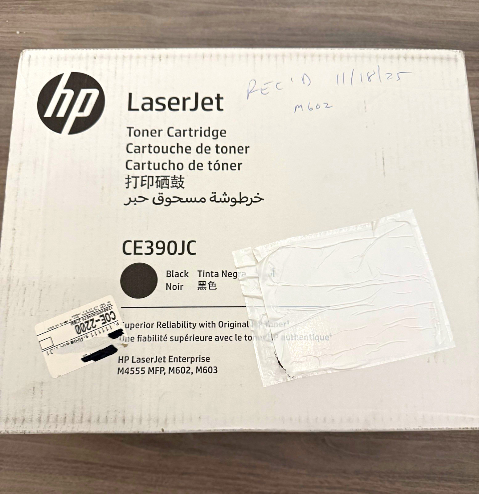 Genuine HP CE390JC 90X Jumbo Black Toner Cartridge M4555 M602 M603 OEM SEALED 