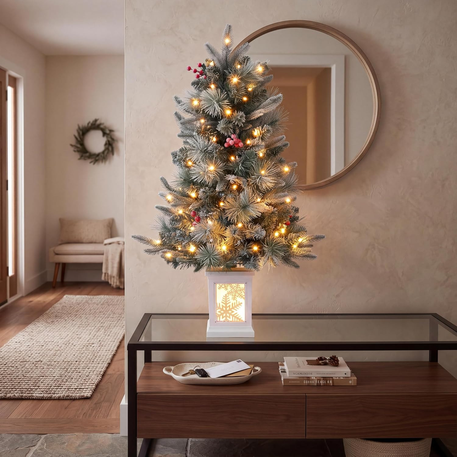 3FT Mini Christmas Tree with Battery Operated Lights for Holiday Decor 3FT Mini Christmas Tree with Battery Operated Lights for Holiday Decor