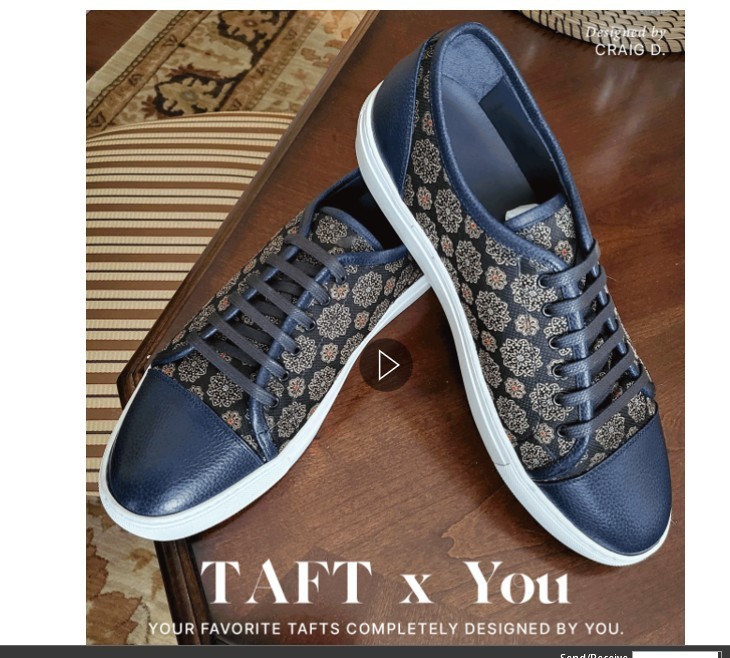 👟 Custom TAFT Jack Sneakers Men’s 11 One of a Kind Navy Medallion Starburst