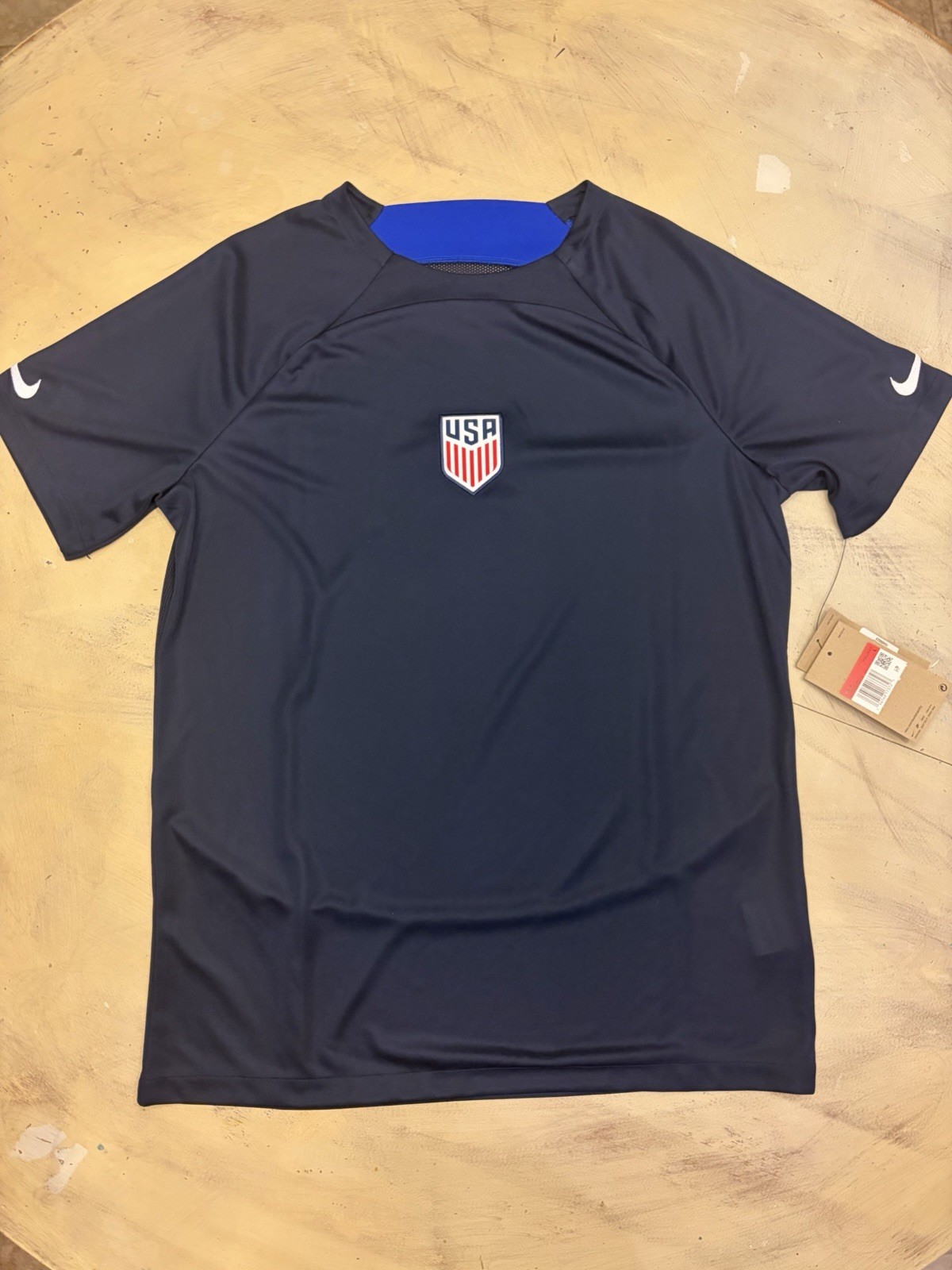 Nike USA USMNT Soccer Jersey Navy Print Men L USA Men’s World Cup New W Tags