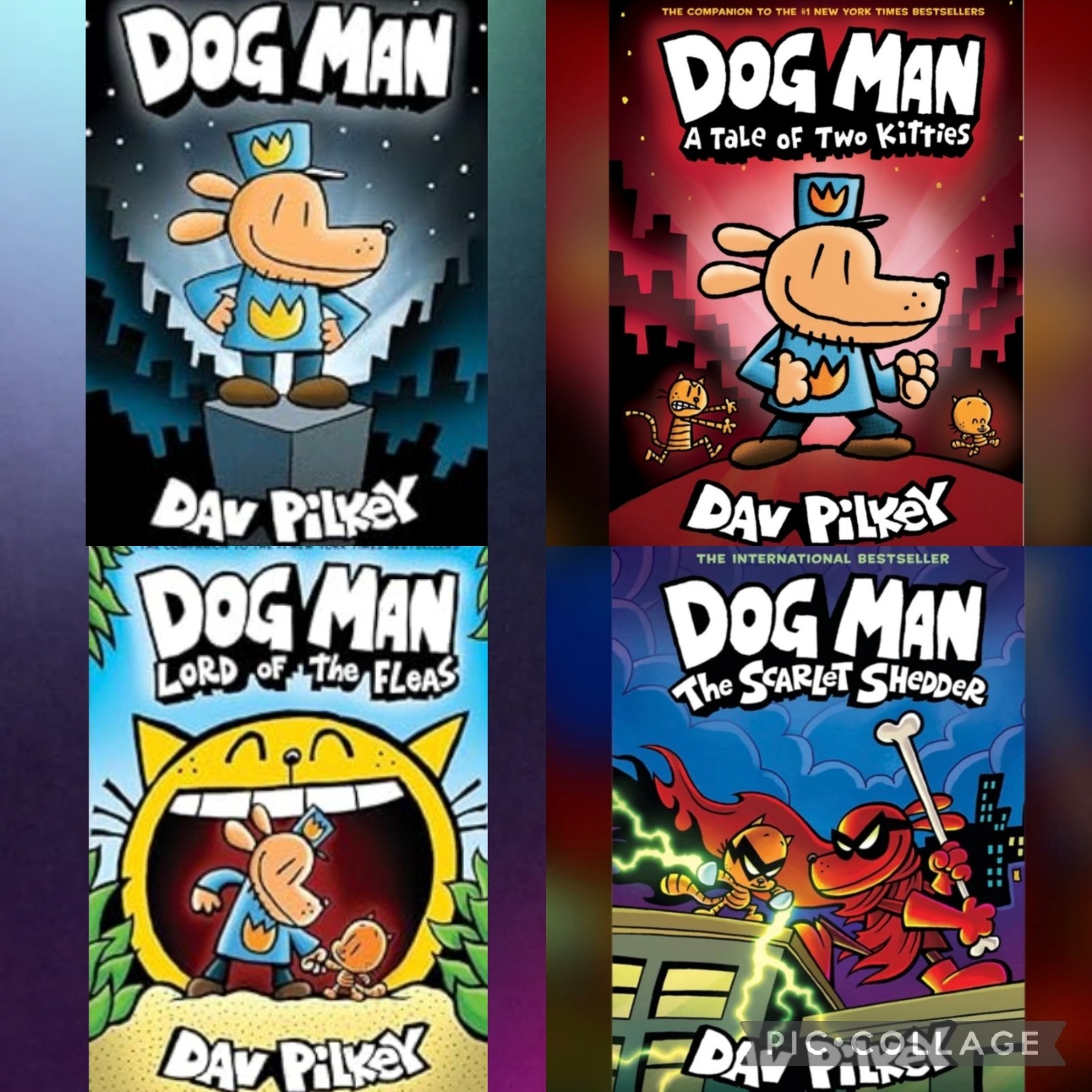 Dog Man Series Graphic Novel Series #1 #3 #5 #12 Hardback Mix Lot by Dav Pilkey