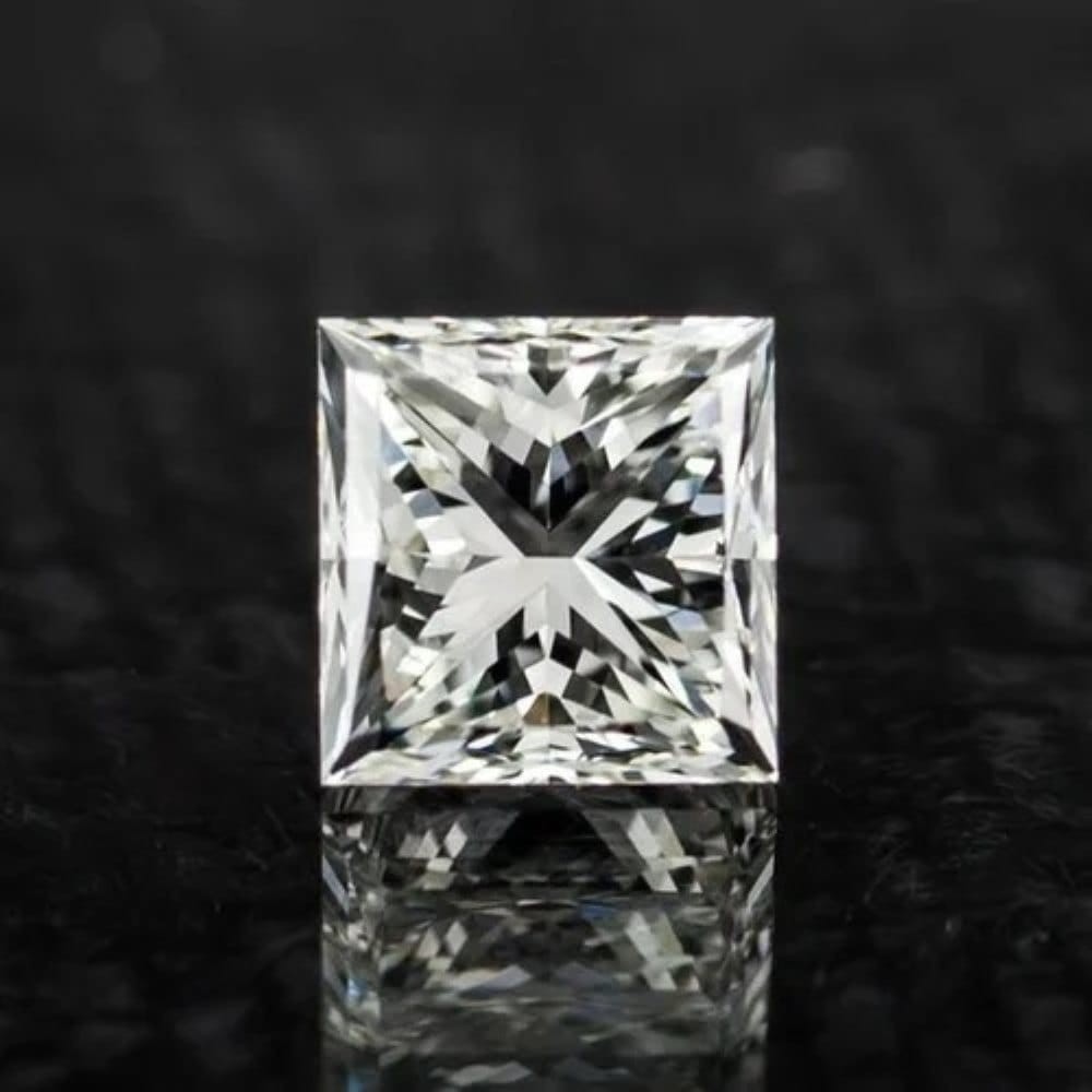 1.15 Ct Loose Moissanite Princess Cut 6.00 MM D Color, IF CLARITY Certified