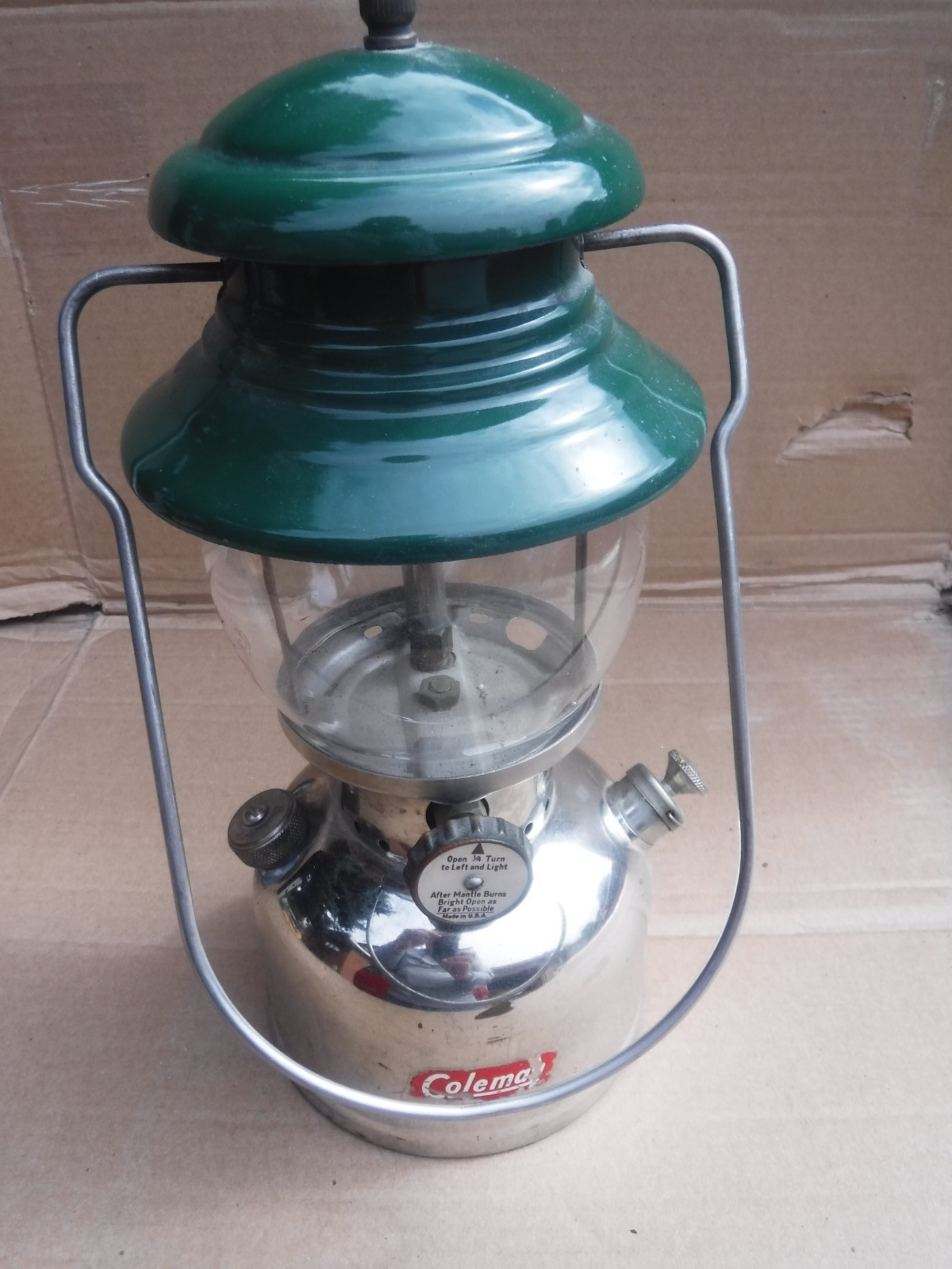 Vintage Coleman 202 Camping Lantern 1/55 Sunshine of the Night. .Untested