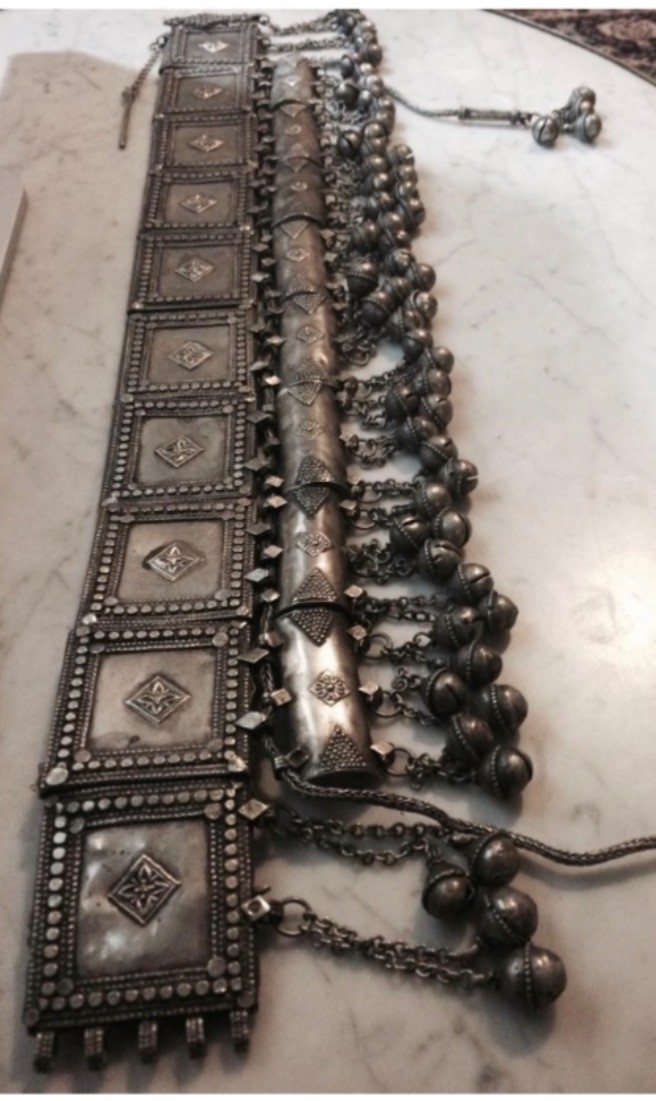 Yemenite Antique Silver Jewish Wedding Belt Yemen 1800s Yemenite Antique Silver Jewish Wedding Belt Yemen 1800s