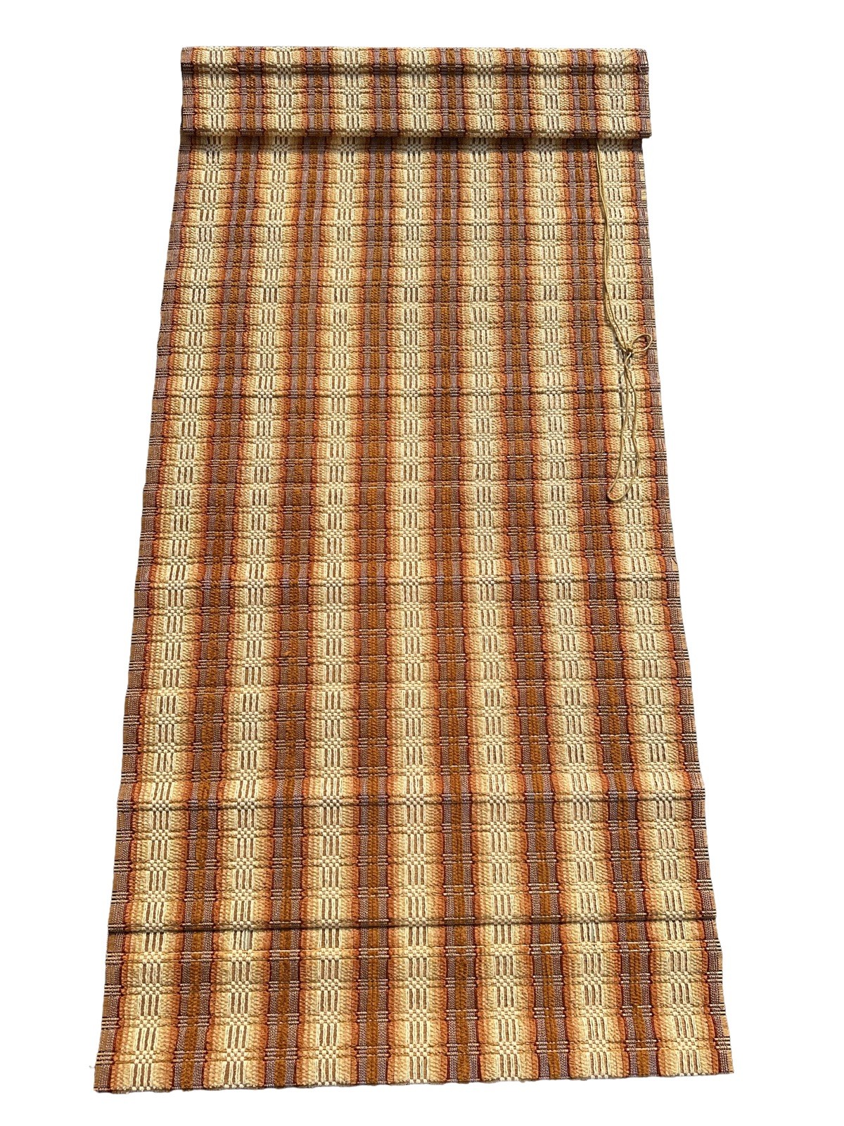 Del Mar Vintage MCM Wooden Woven Loom Crafted Window Shade Blind Roman 31x64