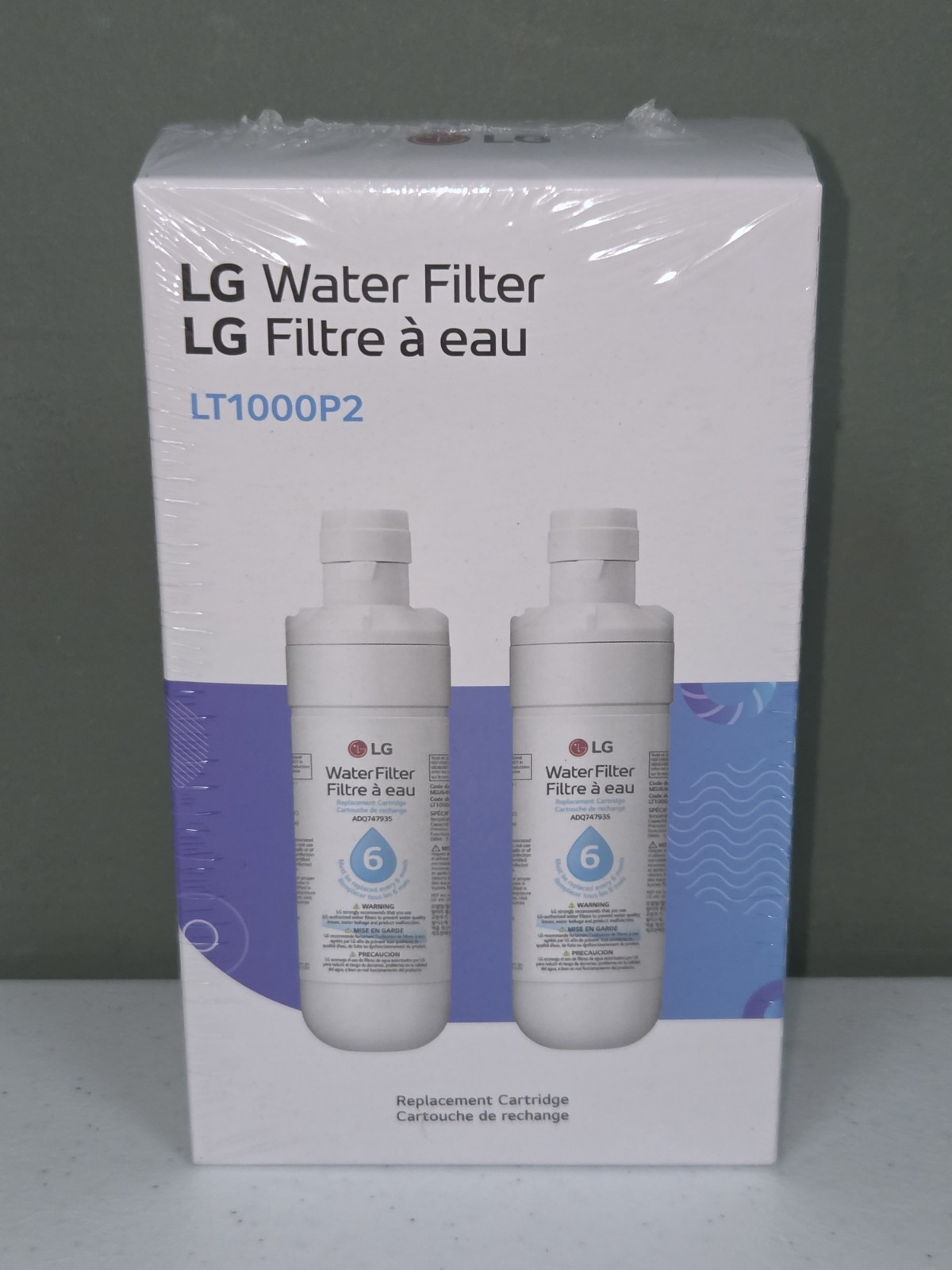 New 2Pk LG Refrigerator Water Filter LT1000P2 Replacement Cartridge Genuine OEM New 2Pk LG Refrigerator Water Filter LT1000P2 Replacement Cartridge Genuine OEM