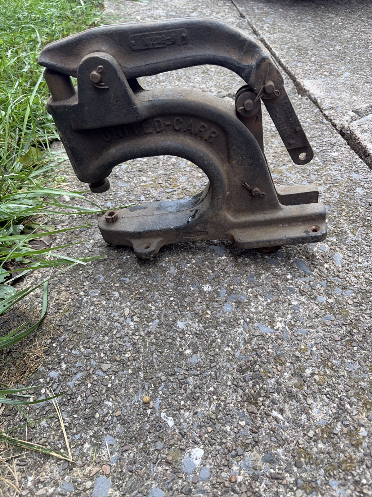 Heavy Duty Antique United-Carr DOT Fastener Co M239 Industrial Cast Iron Press