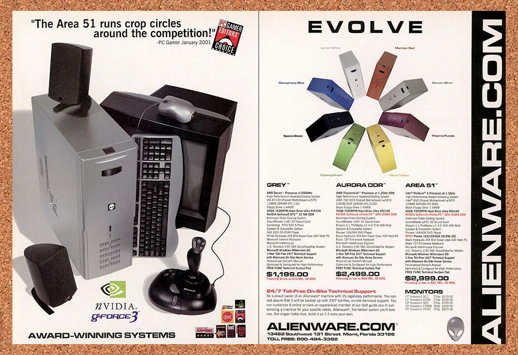 Alienware Gaming PC Original 2002 Ad Authentic nVidia GeForce 3Retro Tech Promo Alienware Gaming PC Original 2002 Ad Authentic nVidia GeForce 3Retro Tech Promo
