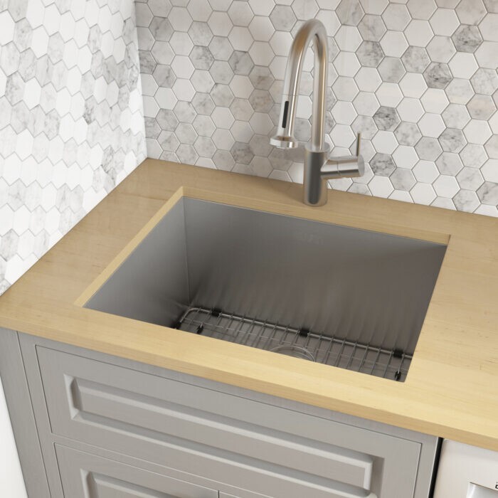 Ruvati 21″x18″x12″ Deep Laundry Utility Sink Undermount 16 Gauge - RVU6121