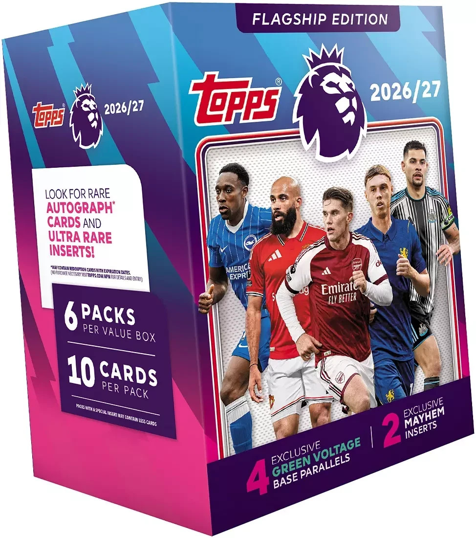 2026-27 Topps English Premier League Flagship Edition Soccer  Value Blaster Box