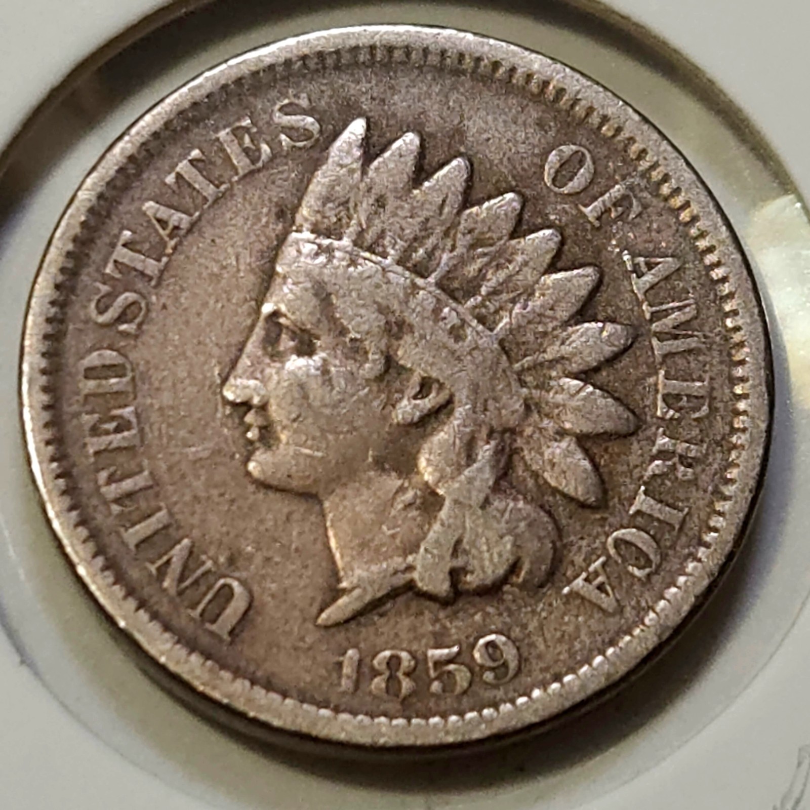 1859 CN Indian Head Cent - VF+ - 1st Year Issue