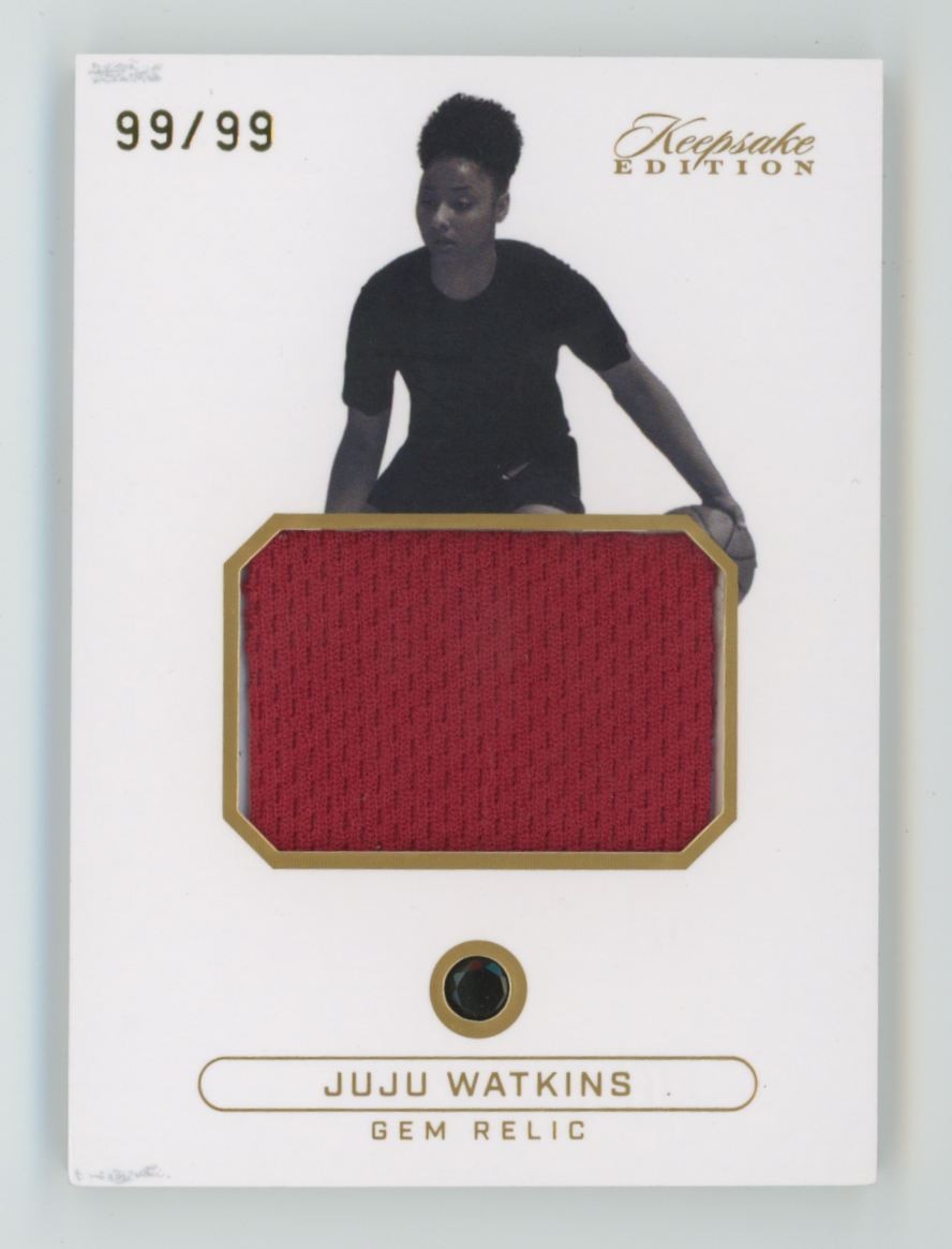 JuJu Watkins 2024-25 Keepsake Edition Gem Relic /99 Jersey #308 JuJu Watkins 2024-25 Keepsake Edition Gem Relic /99 Jersey #308