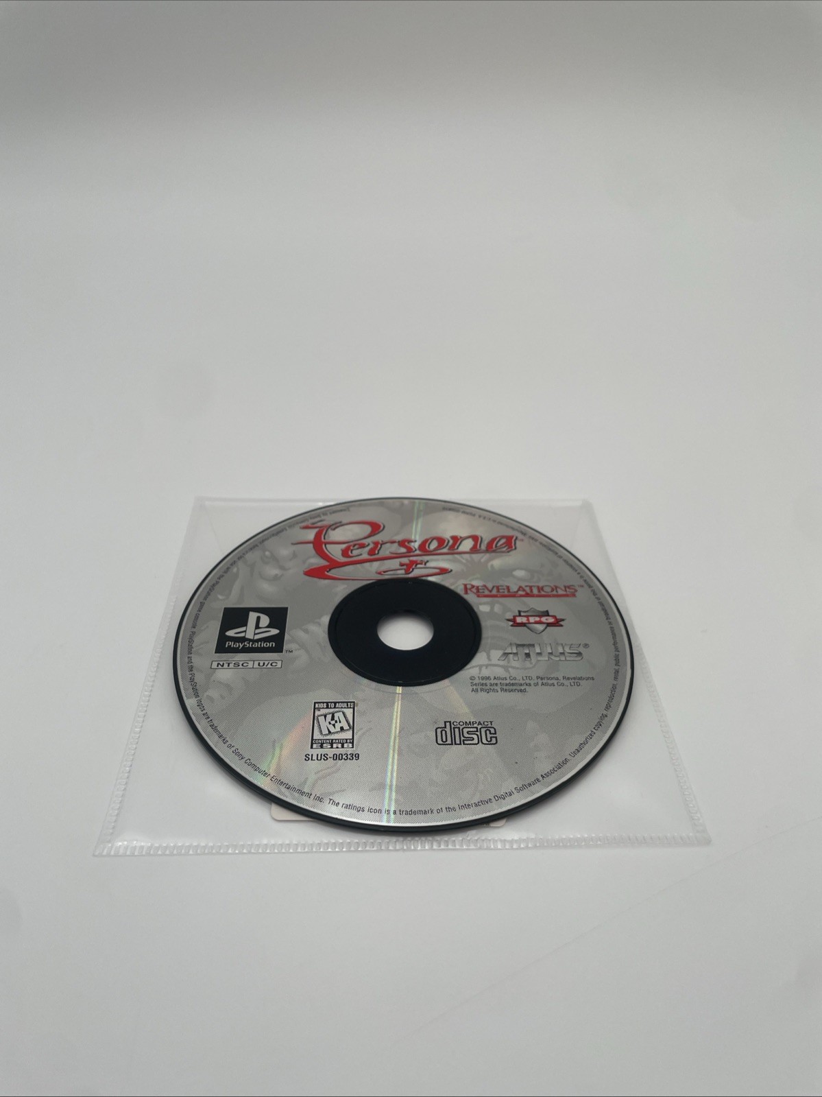 Revelations Series: Persona (Sony PlayStation 1, 1996) PS1 Disc Only