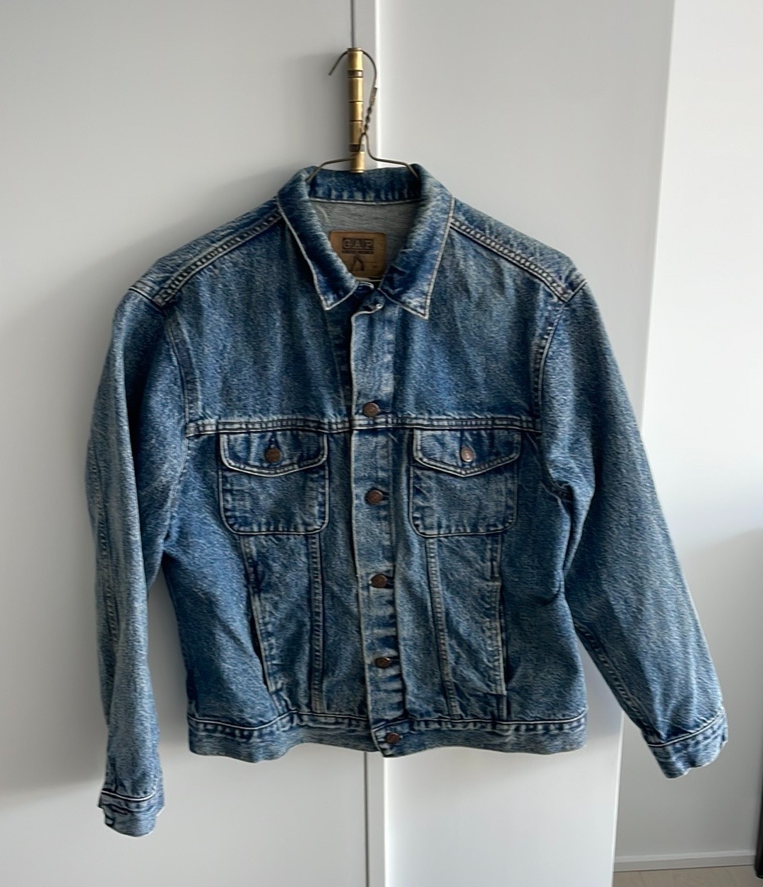 Vintage 1990s Yellow Label GAP Denim Jacket Unisex Large