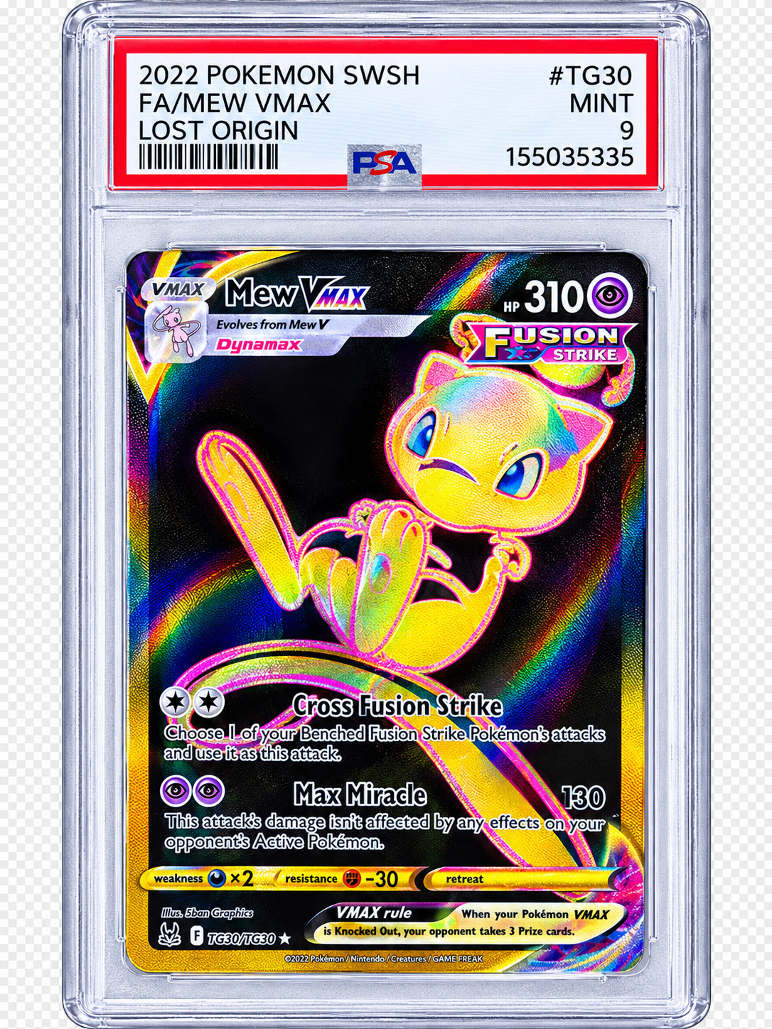 2022 Pokemon FA / Mew VMax TG30 / TG30 PSA 9 2022 Pokemon FA / Mew VMax TG30 / TG30 PSA 9