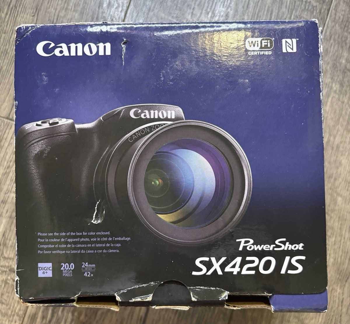 New Canon PowerShot SX420 IS HD Camera Black 20.0 MP PSSX420IS + SD Card
