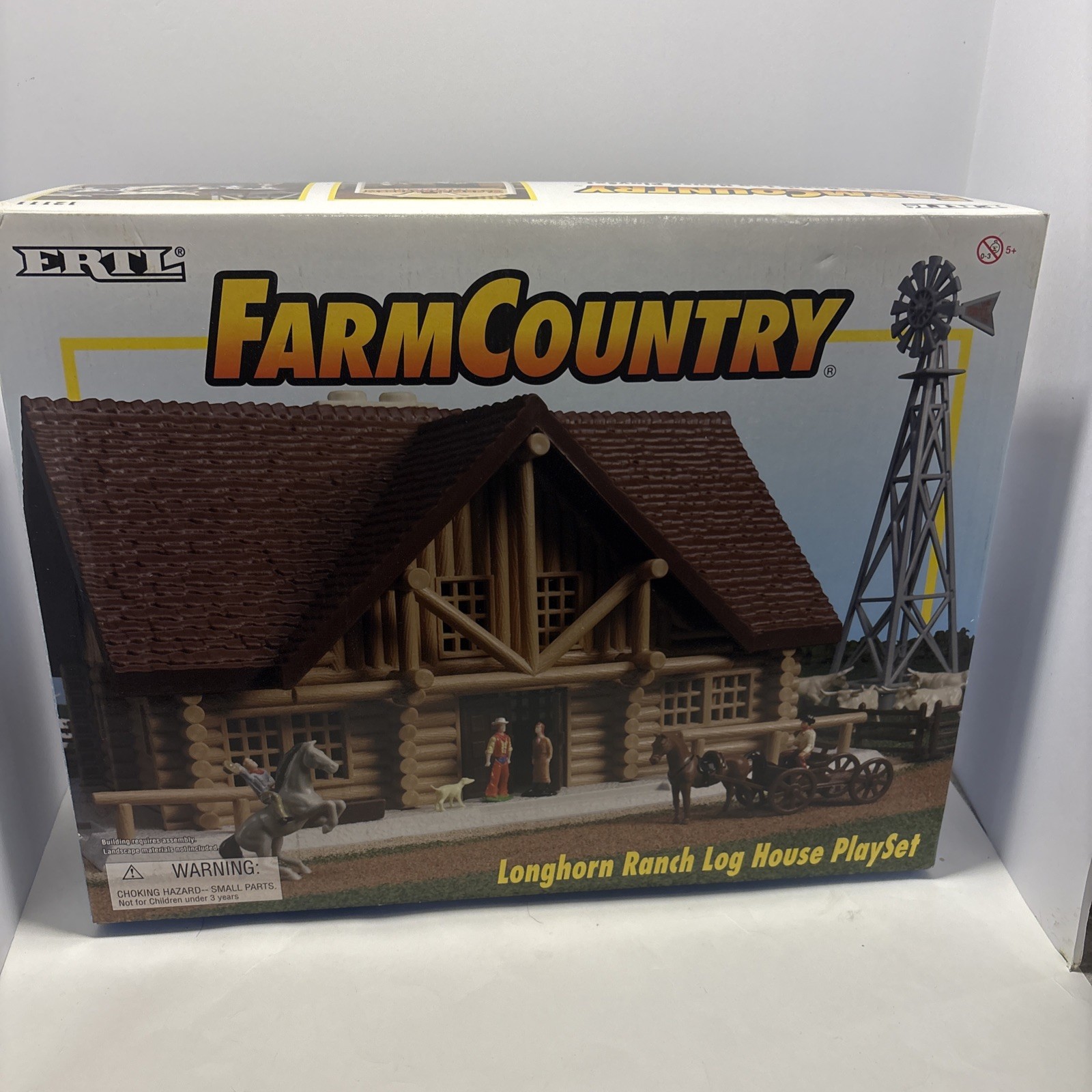 ERTL FARM COUNTRY LONGHORN RANCH LOG HOUSE SET 12111 New Factory Sealed Bags