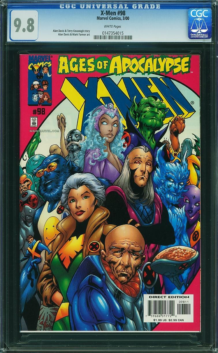 X-Men 98 CGC 9.8 NM-MT WP Ages of Apocalypse Alan Davis Marvel 2000