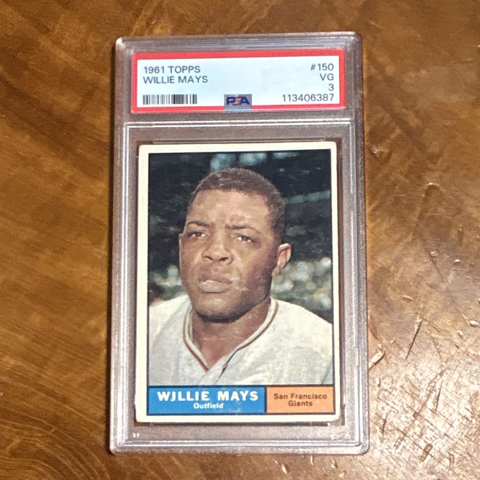Topps 1961 Willie Mays #150 PSA 3 Graded Base Set San Francisco Giants Topps 1961 Willie Mays #150 PSA 3 Graded Base Set San Francisco Giants