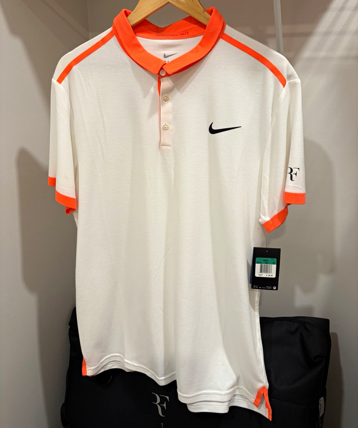 Roger Federer Nike RF New York 2015 US Open Polo Jacket Hat Wristbands Roger Federer Nike RF New York 2015 US Open Polo Jacket Hat Wristbands