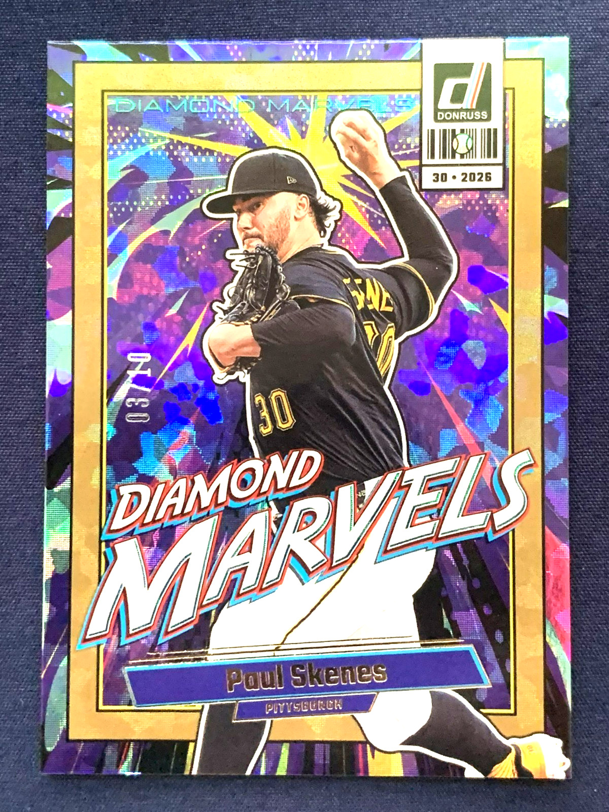 2026 Panini Donruss Paul Skenes Diamond Marvels Gold Ice  /10 Rare Case Hit