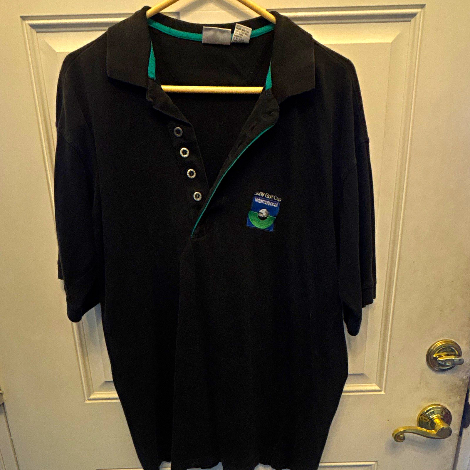Vintage 1990s Reebok Greg Norman BMW Golf Cup International Polo L Rare