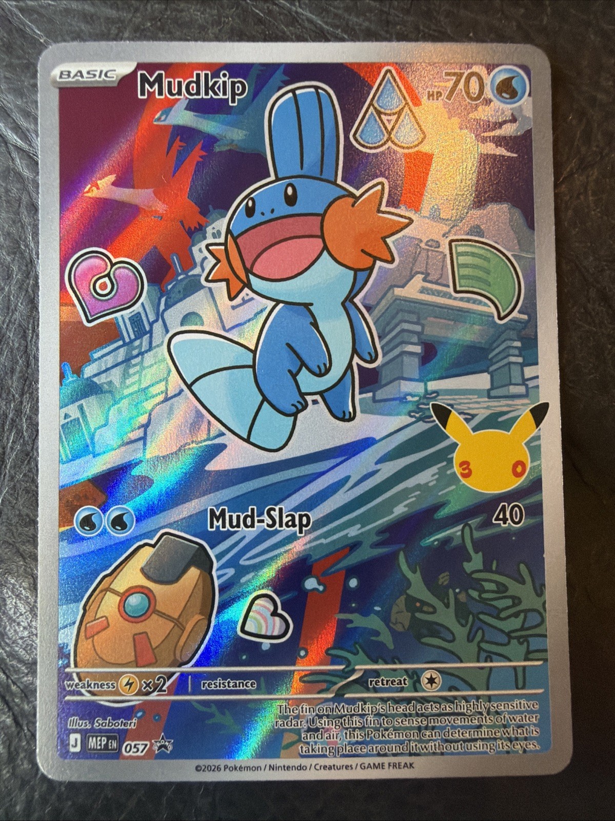 Pokemon TCG MUDKIP #057 Mega Evolution Promo Full Art