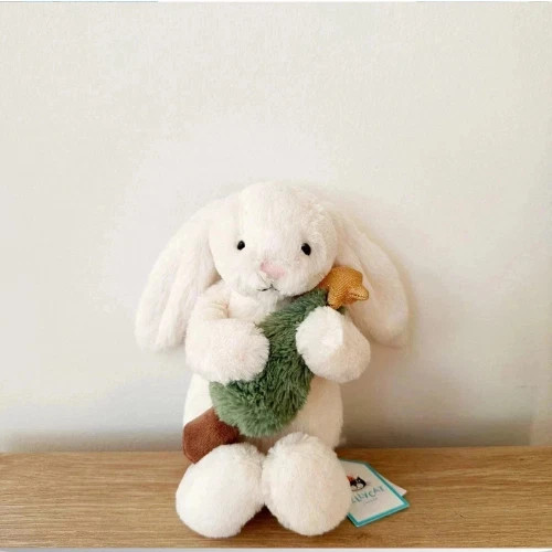 Jellycat Bashful Bunny Christmas Tree Holiday Rabbit Plush Toy Medium With Tag