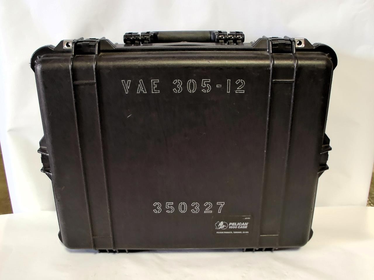 Pelican 1600 Protector Case Black w/ Custom Soft Foam Insert