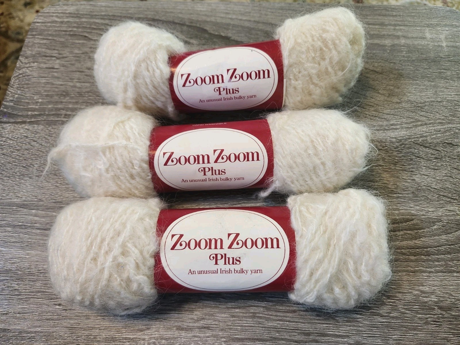Vintage Berroco Zoom Zoom Plus Unusual Irish Bulky Yarn Lot Of 3 Wool Blend
