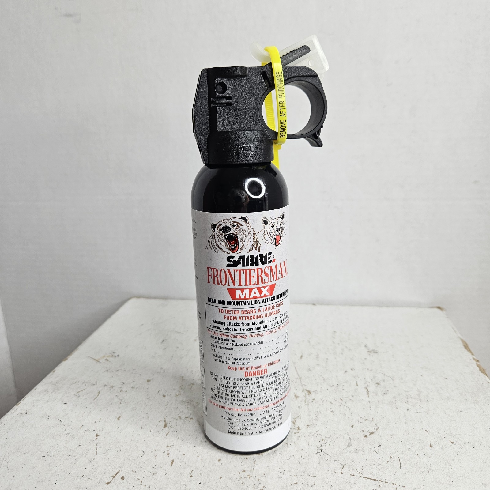 New Sabre Frontiersman Max 7.9 oz. Bear & Mountain Lion Spray 40ft spray New Sabre Frontiersman Max 7.9 oz. Bear & Mountain Lion Spray 40ft spray
