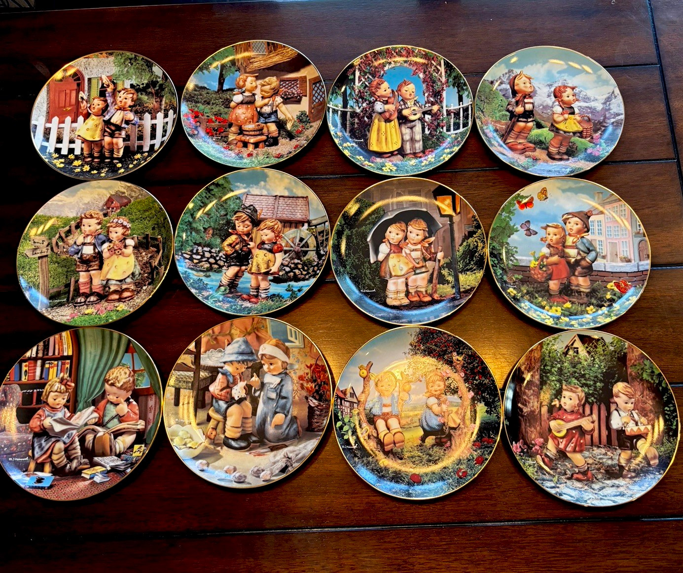 M.I. Hummel Limited Edition Vintage Porcelain Collector Plates Set, Germany