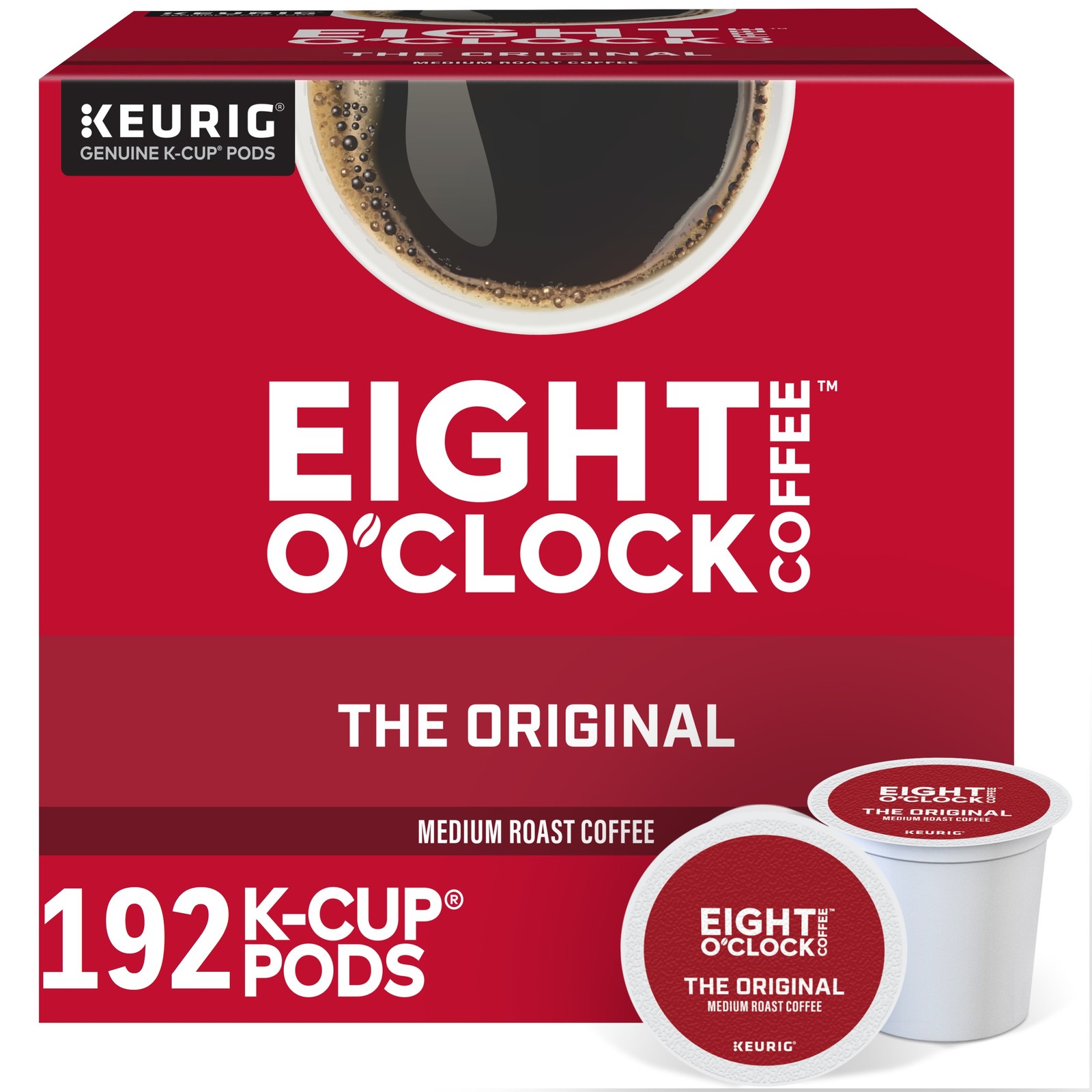 Eight O Clock, The Original, K-Cup Pods, Medium Roast Coffee, 192 Count Eight O Clock, The Original, K-Cup Pods, Medium Roast Coffee, 192 Count