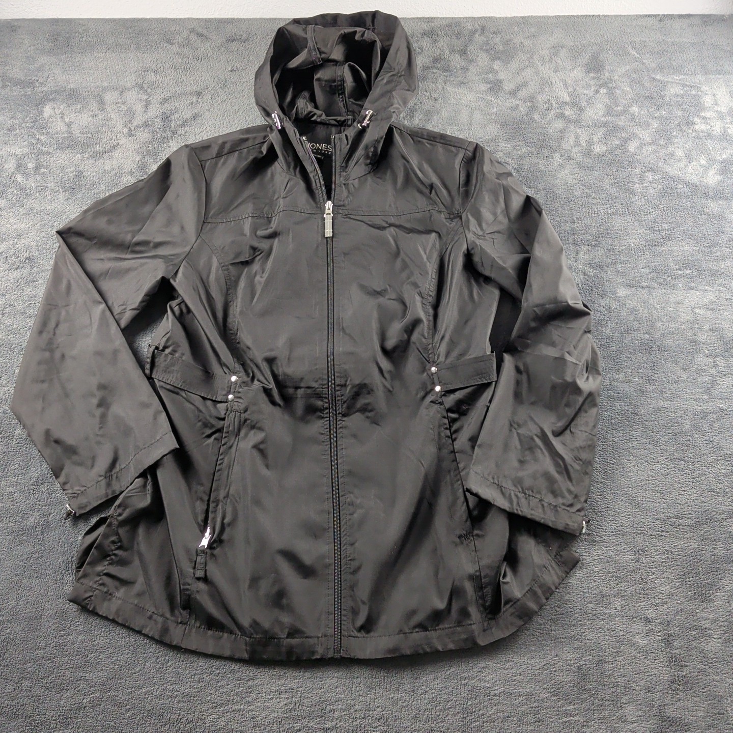 Jones New York Black Lightweight Coat Xl