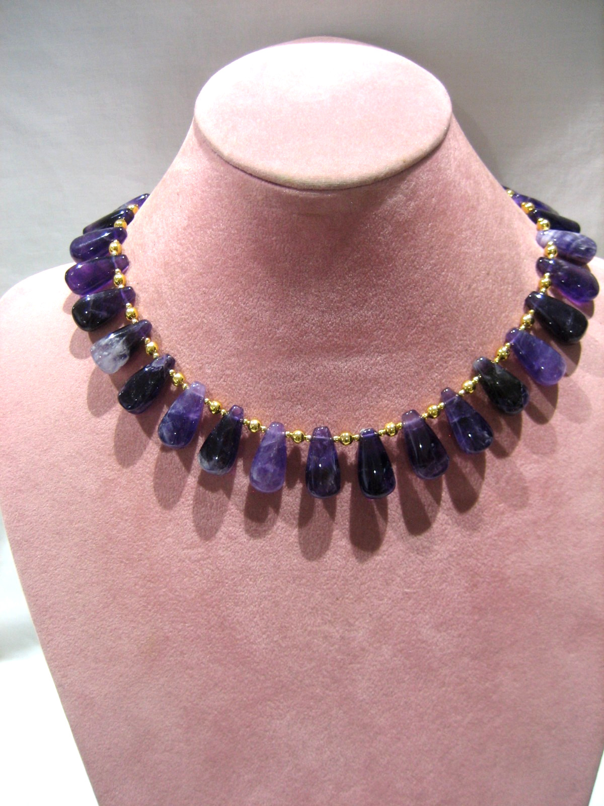 RARE Camrose & Kross JACQUELINE KENNEDY JBK Genuine Amethyst Necklace Retired