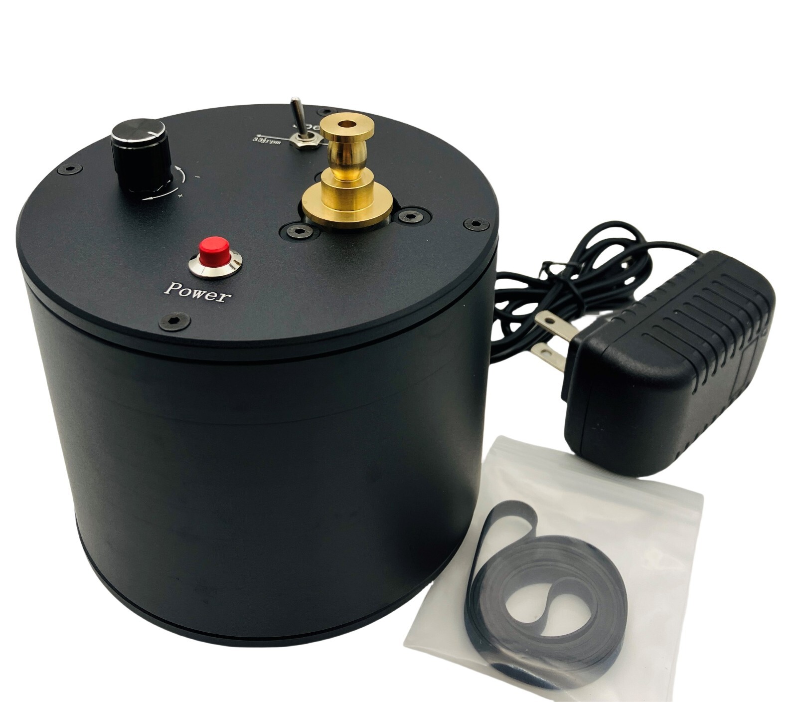 turntable motor adjust speed aluminium alloy body black color