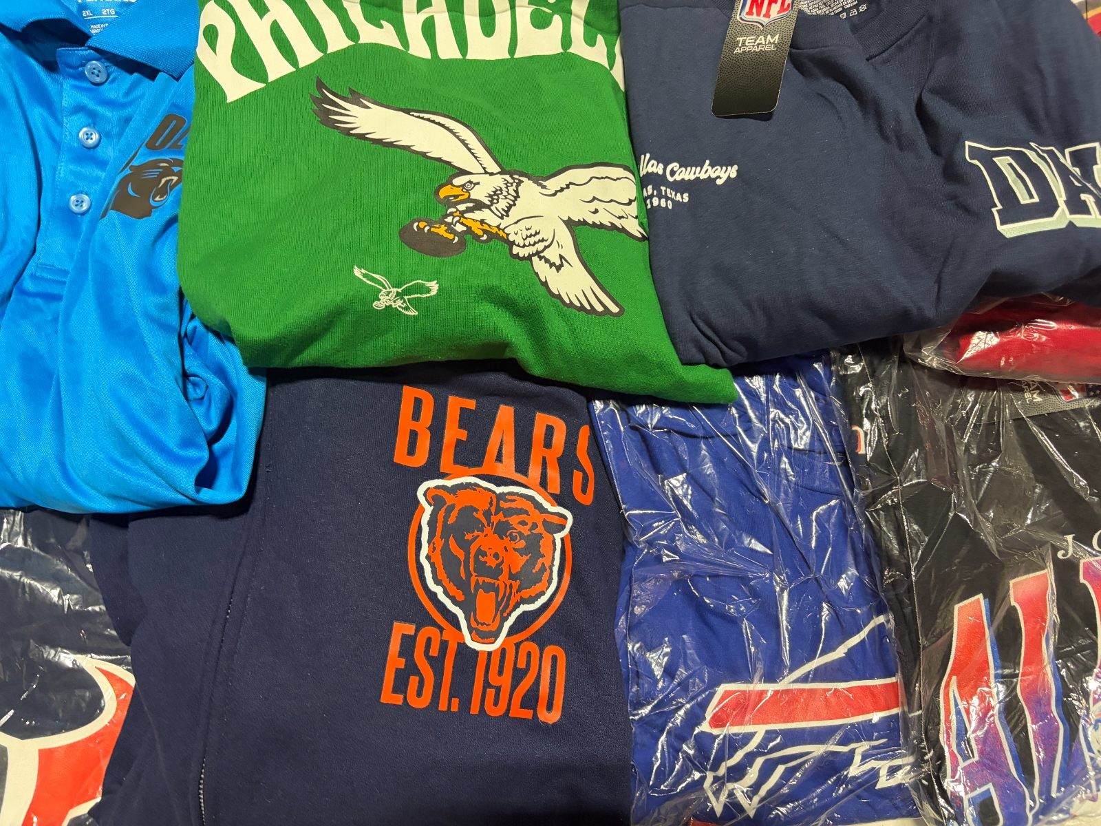 Wholesale Reseller Lot of 17 NFL NHL Fanatics Shirts Hoodies Mens L-3XL NWT