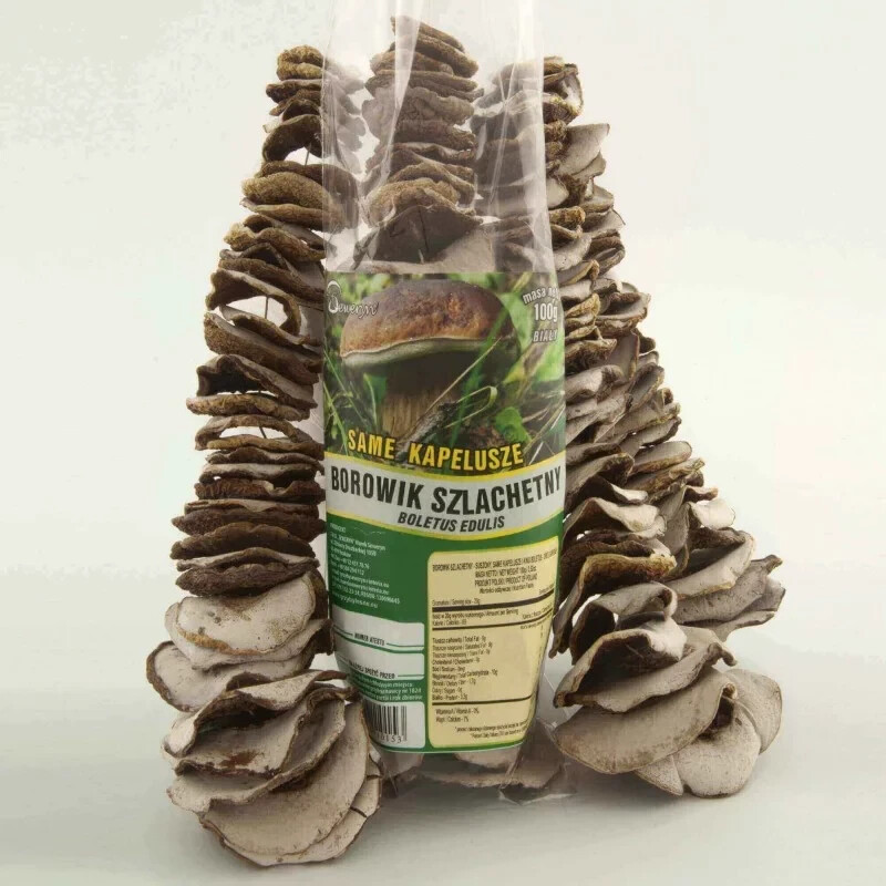 Seweryn King Boletus Porcini Dried Mushrooms Whole Caps String 100 g  / 3.52 oz
