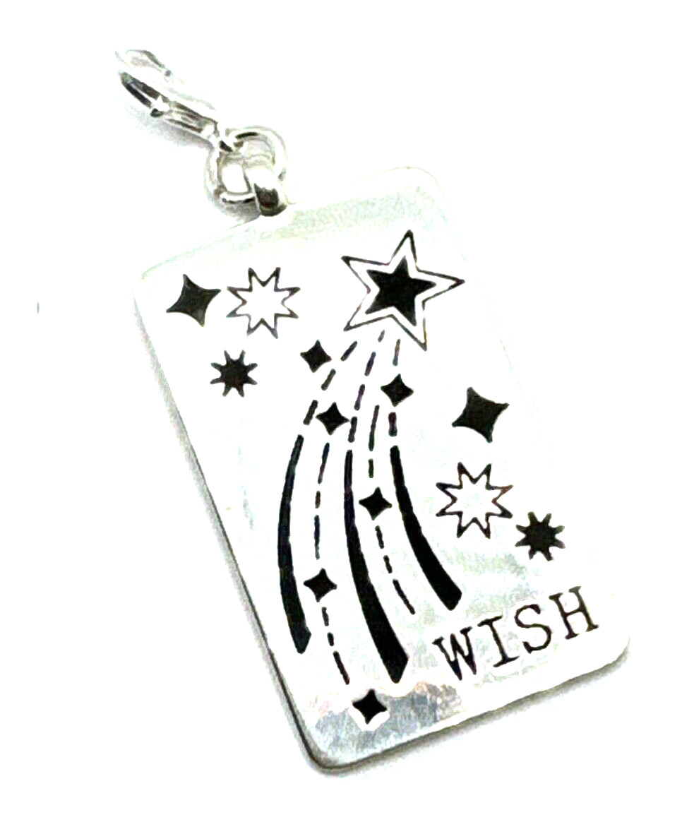 Brighton Heartfelt Treasures Wish Rectangle Silver Dog Tag Custom Clip Charm