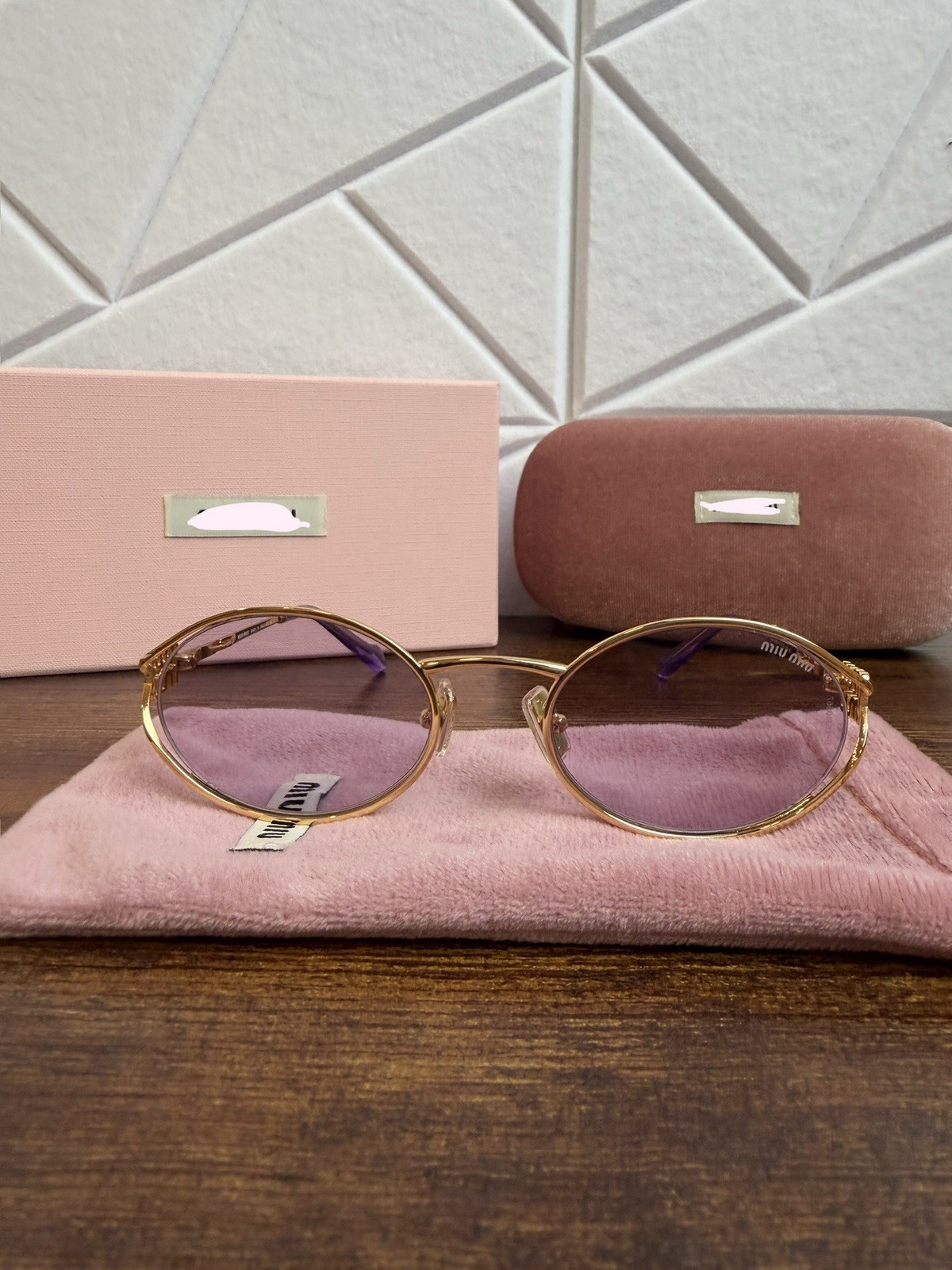 Women Muy Miu Pink Sunglasses