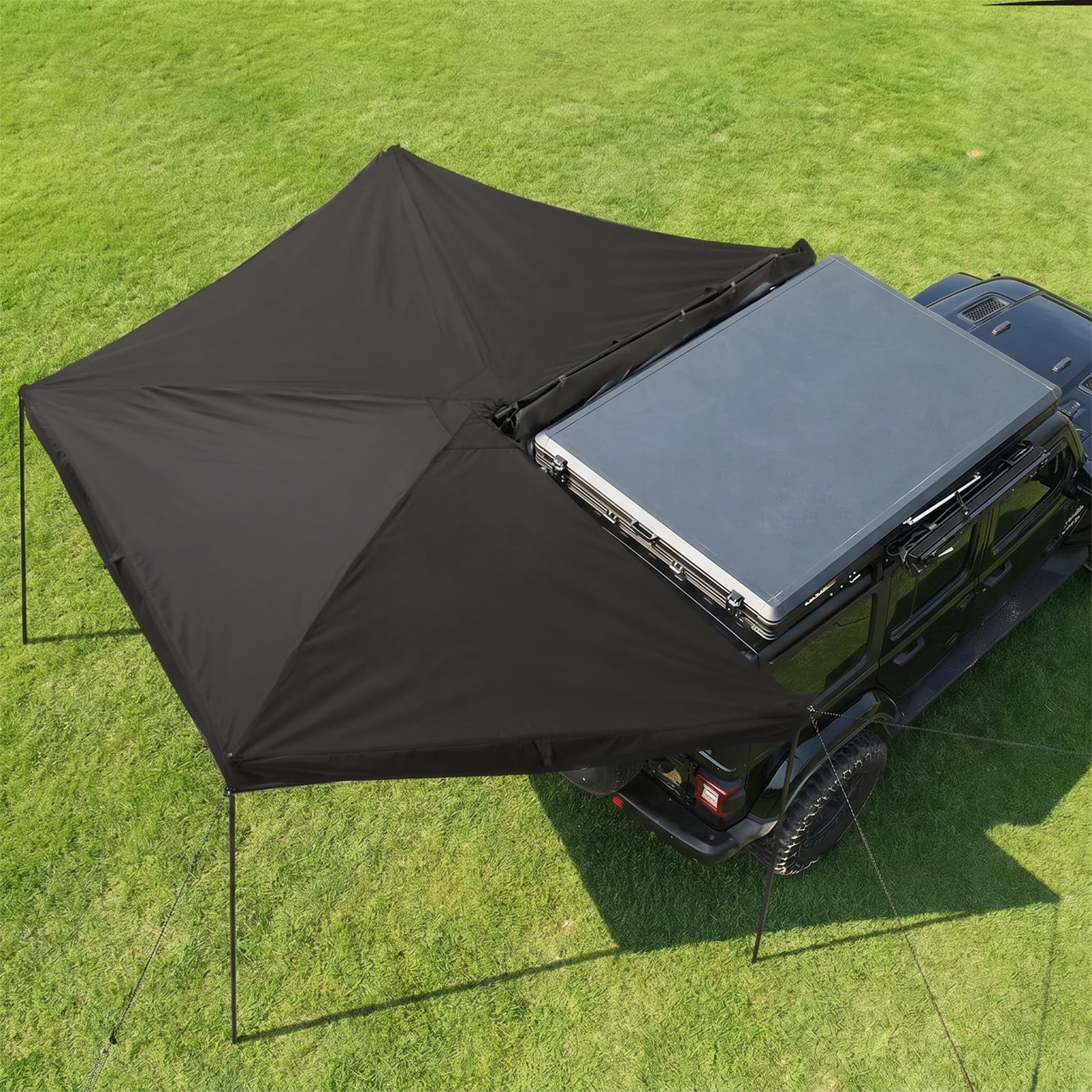 270 Degree Car Awning 6.6ft Pull Out Awning Vehicle Blackout Coating Camping