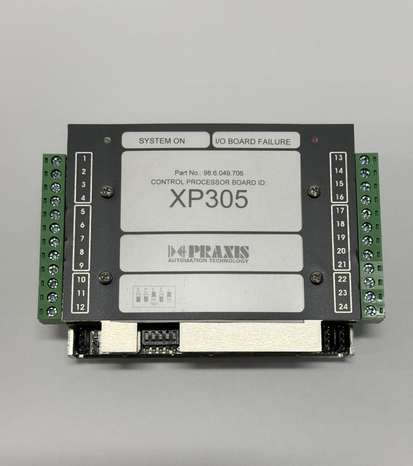 141 - PRAXIS  98.6.049.706 I/O CONTROL BOARD, VARIOUS IDS