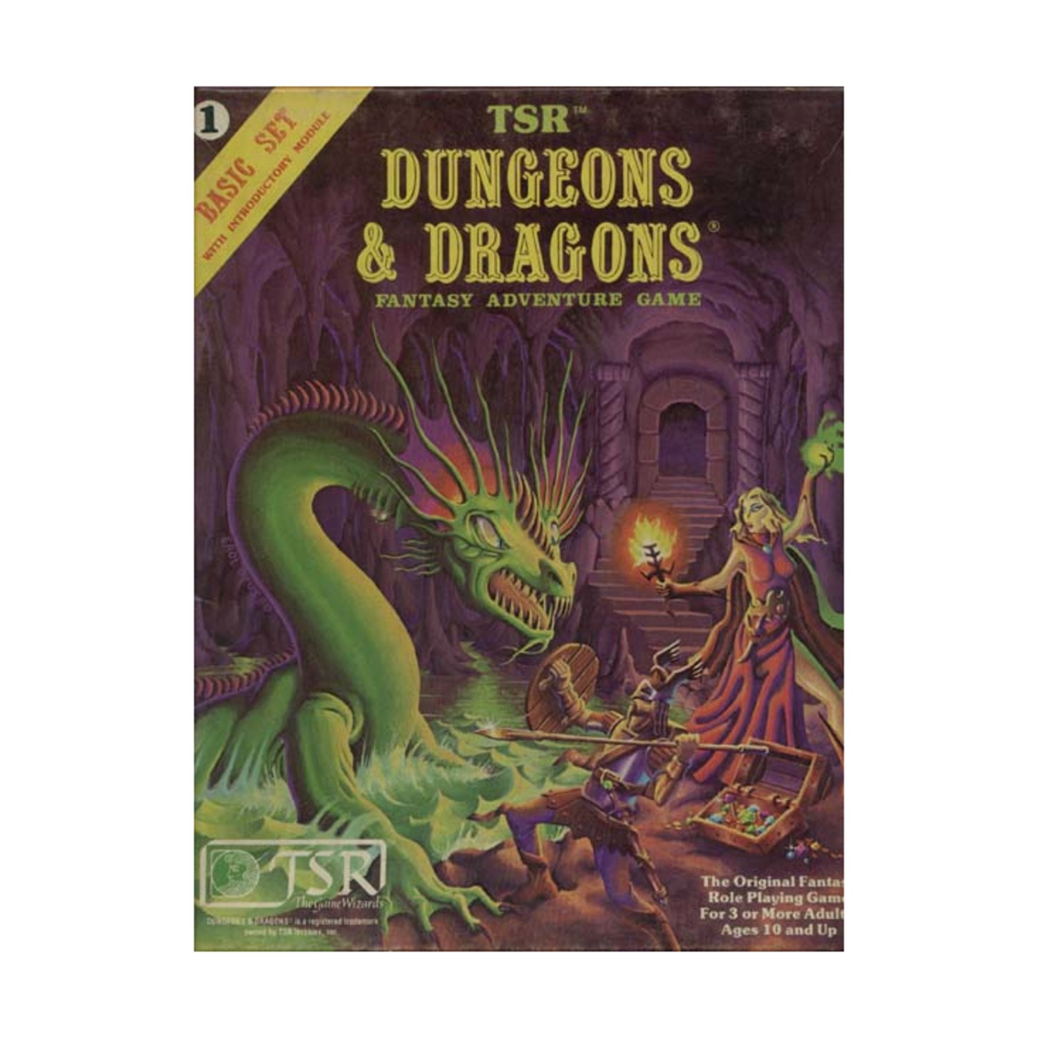 TSR Basic D&D Dungeons & Dragons - Basic Set (8th-11ths, Pink Box w/B2) Fair