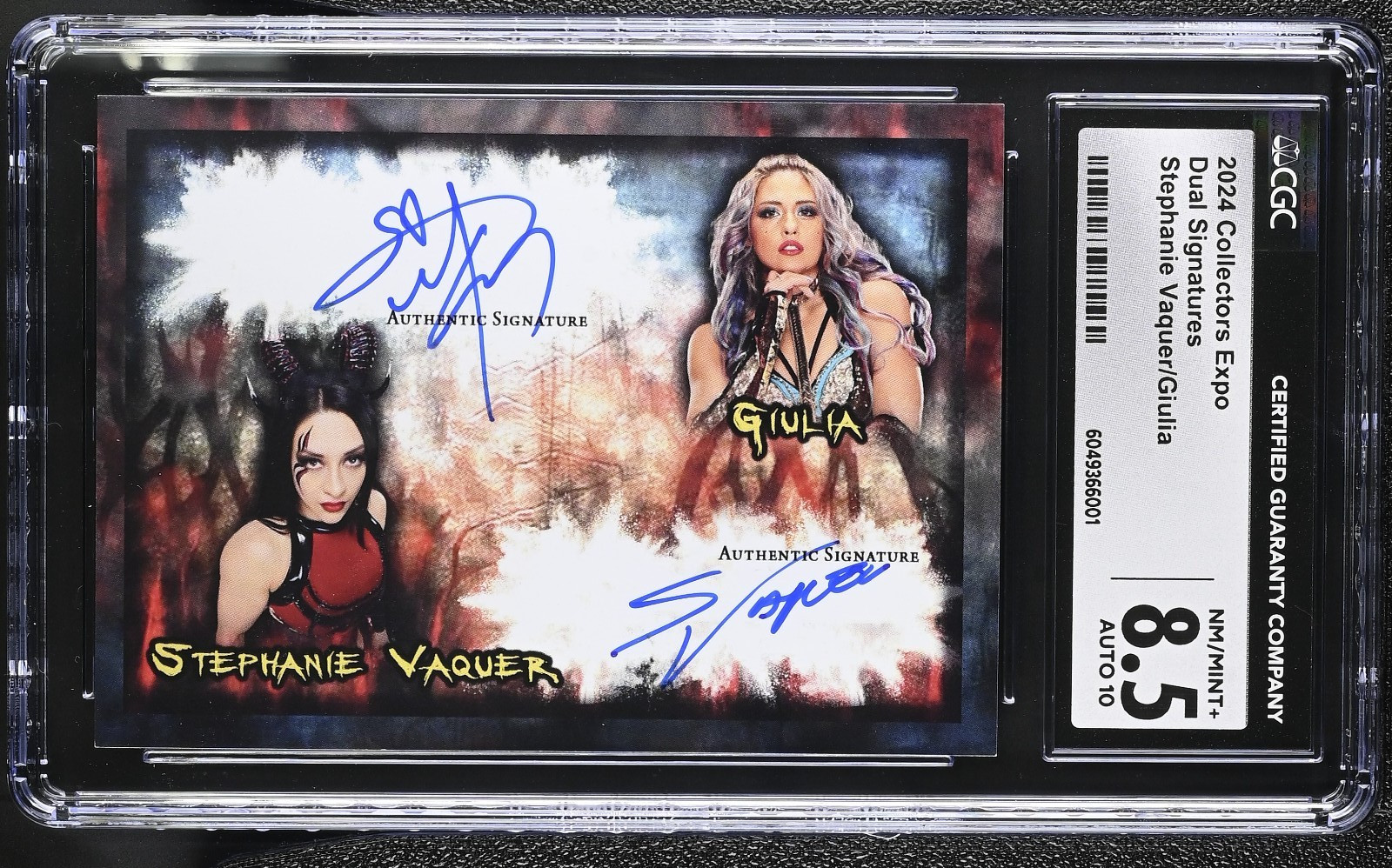 Stephanie Vaquer & Giulia 2024 Collectors Expo Dual Autograph CGC 8.5 Auto 10 Stephanie Vaquer & Giulia 2024 Collectors Expo Dual Autograph CGC 8.5 Auto 10