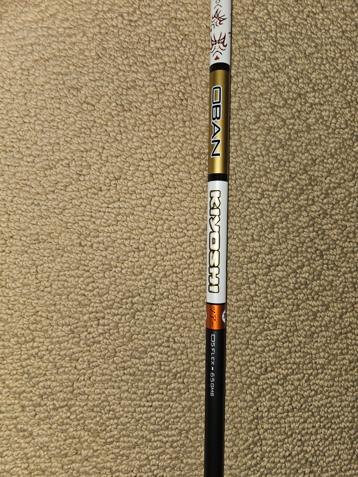 New Oban Kiyoshi White 65 GMS Driver Shaft O5 (X Stiff) Flex. TaylorMade New Oban Kiyoshi White 65 GMS Driver Shaft O5 (X Stiff) Flex. TaylorMade