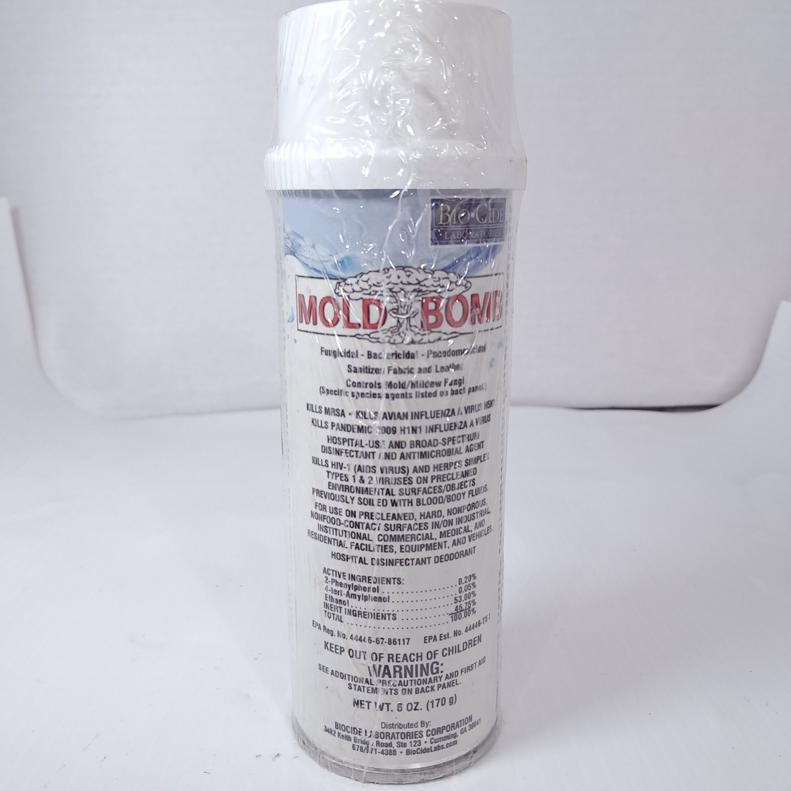 NEW Bio-Cide Mold Bomb Fungicide Bactericidal Mildew Viruses Flu BioCide 6oz NEW Bio-Cide Mold Bomb Fungicide Bactericidal Mildew Viruses Flu BioCide 6oz