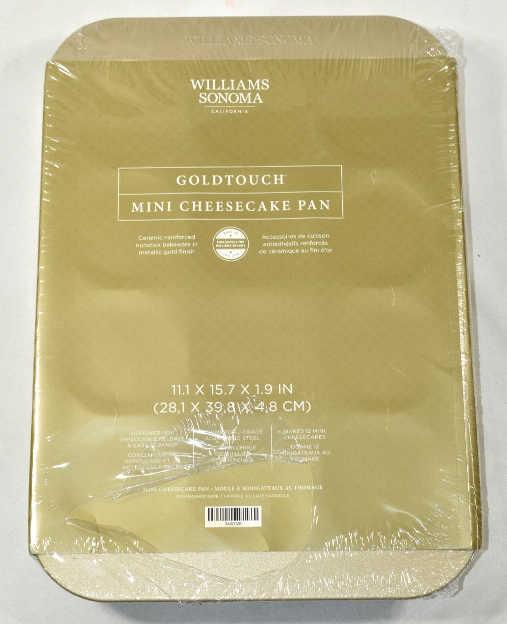 Williams Sonoma Goldtouch Pro Mini Cheesecake Baking Pan 12 Well NEW Open Pkg