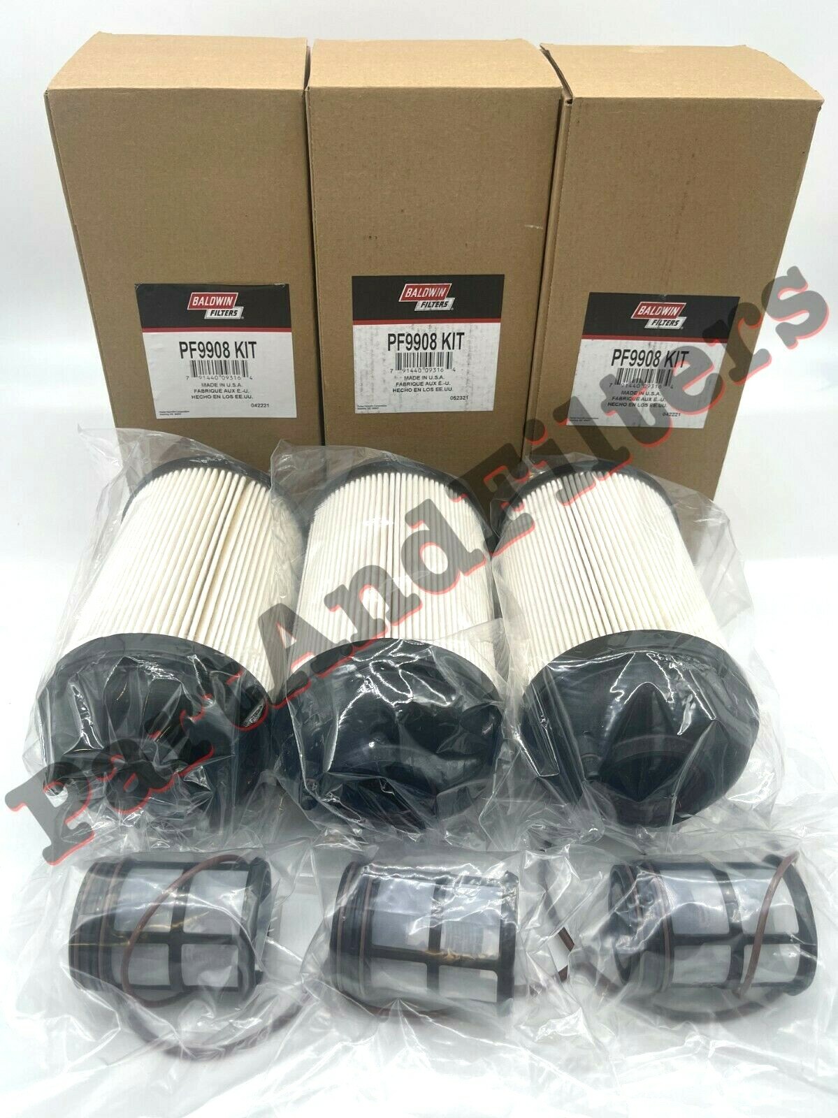 Baldwin PF9908 KIT Fuel Filter (Pack of 3)