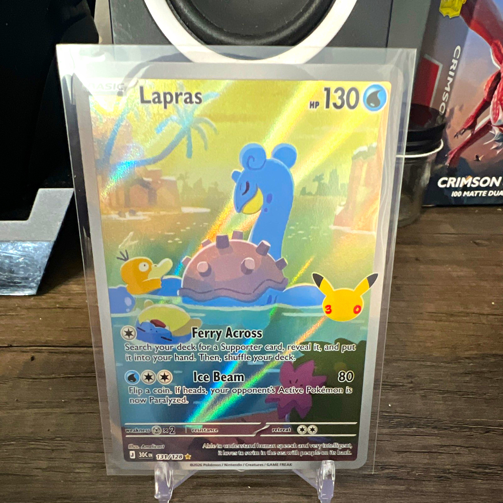 Pokémon TCG Lapras IR 30th anniversary 131/128 English 130 HP Basic Pokémon TCG Lapras IR 30th anniversary 131/128 English 130 HP Basic